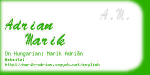 adrian marik business card
